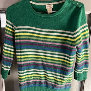 LL Bean Cashmere 3/4 Sleeve Sweater